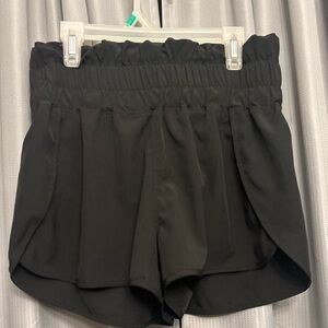 High rise Shorts tall elastic waist jogging shorts S 3/5